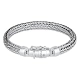 Kuzzoi Bracciale da uomo in argento massiccio Sterling 925, larghezza 7 mm, 335102, argento, cod. 335102-019