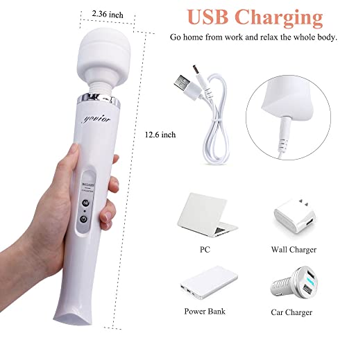 Image of YEVIOR Cordless Personal Electric Massager Wand with 10 Pulse Settings Strong Vibration for Women,Personal Total Body Therapy Massager for Sports Recovery, Muscle Aches, Body Pain