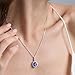 StiloVero Princess Diana Necklace, 3.75 ct Lab Grown Blue Sapphire Pendant for Women, Halo Sapphire Necklace in Rhodium Plated 925 Sterling Silver, Royal Blue Jewelry, Anniversary Birthday Gift for Her