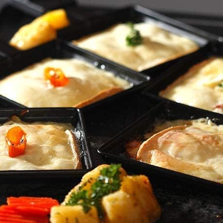 Miniatura 8 de Mini parrilla antiadherente para queso, accesorios para derretir platos Raclette, juego de 4, 8.53.8 pulgadas