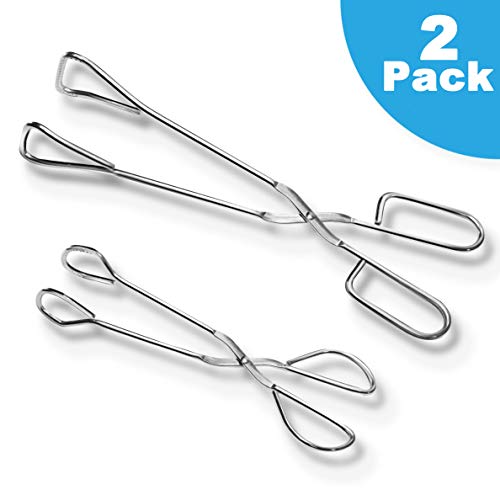 2 Pieces Food Tongs, Duty Stainless Steel Scissor Kitchen Food Tongs for BBQ