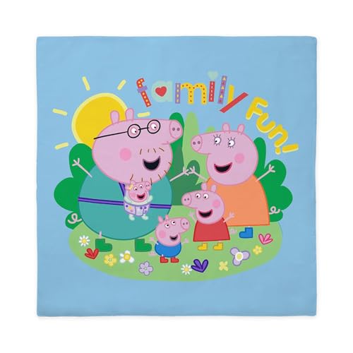 CafePress Peppa Pig: Family Fun Queen Duvet Cover, Printed Comforter Cover, Unique Bedding