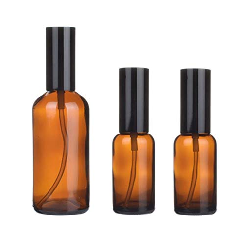 YONIK スプレーボトル 遮光 スプレー容器 茶色 遮光瓶 霧吹き 小分け容器 詰替ボトル (100ml 30ml 30ml)