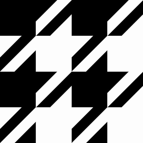Papier peint pied-de-poule noir RuPaper RPS6147 pour un salon chic et un mur d'accent tendance