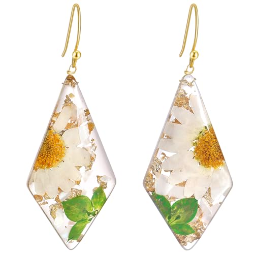 Pressed Flower Handmade Earrings Rionka  sAX fB[X h hbv Vo[925 nhCh fCW[ V_ t CXt[   i` t[`[t  i 킢