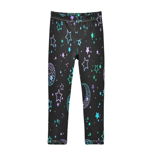 Toddler Girls Leggings Printed Yoga Pants Leggings Star Moon Sun for Kids