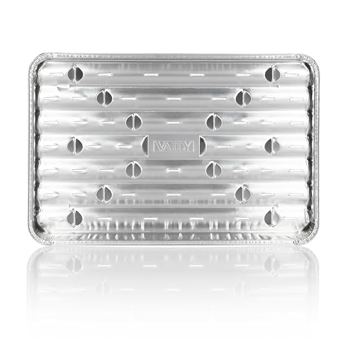 Vaily Alu Grillschalen Grillpfanne 20er Pack - Tropfschale Zubehör für BBQ, Camping und Küche - Aluschale für weniger Fett und Schmutz - 32,5 x 22 cm