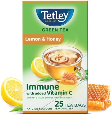 Tetley Green Tea, Lemon and Honey, 25 Tea Bags