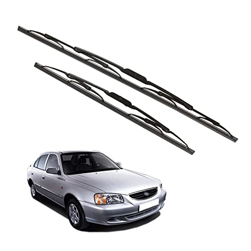 Image of Kylo Windshield Wiper for Accent /Conventional and Traditional Metal Type Windshield Water Repellency Scratch Proof Metal Wiper Blades Suitable for Accent (Driver Side - 20 inch, Passenger Side - 18 inch)