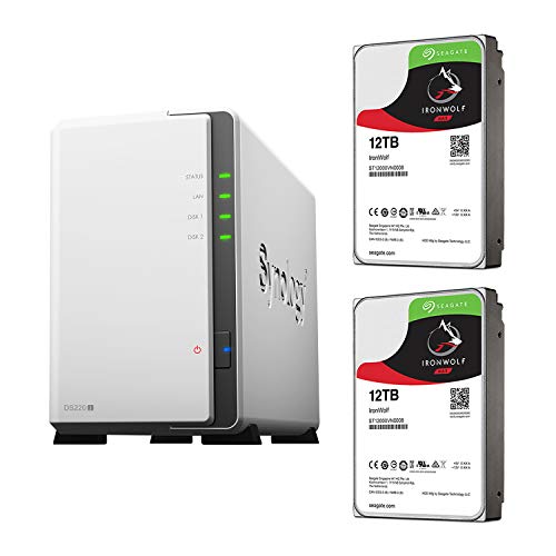 外付けハードディスク・ドライブ Synology DS218J NAS HDD 3TB x2 Amazon.co.jp: Synology NAS HDDセット 2ベイ DS220j & Seagate HDD