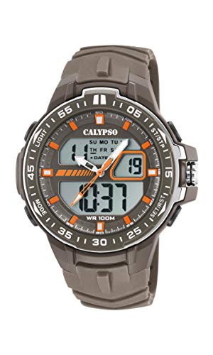 Montre digitale étanche 10 ATM Calypso avec double fuseau et alarme