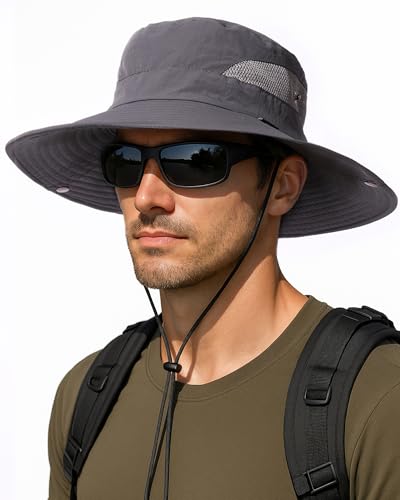 FURTALK Mens Bucket Sun Hat UPF 80+ Wide Brim Hiking Fishing Beach Outdoor Hats...