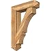Ekena Millwork BKT0806X32X44BOA03RWR Balboa Arts and Crafts Rough Sawn Bracket w/Offset Brace, Western Red Cedar