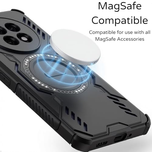 Image of ShieldTech Back Cover Case for Oppo F31 Pro Plus 5G | 360 Protection Mobile Phone Case Mag-Safe | Camera Protection | Oppo F31 Pro Plus Back Cover | Oppo F 31 Pro Plus 5+G - Black TPU+PC
