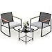 Gizoon 3 Pieces Rocking Patio Bistro Set
