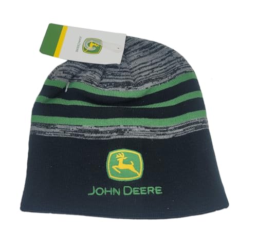 John Deere Green Striped Beanie - LP83156