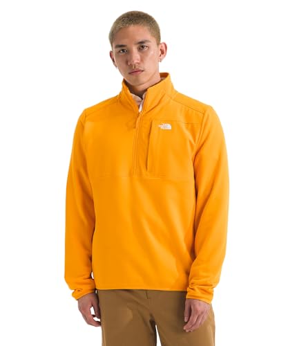 THE NORTH FACE Men's TNF Performance Fleece 1/4 Zip Jacket | Lightweight Pullover with Secure Zip Chest Pocket & Binding at the Cuffs & Hem, Summit Gold, Medium