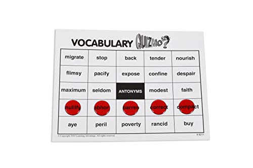 Learning Advantage Quizmo Vocabulary - 36 Double-Sided Game Boards - Bingo-Style Language And Literacy Game For Kids - Teach Synonyms And Antonyms #TOP4