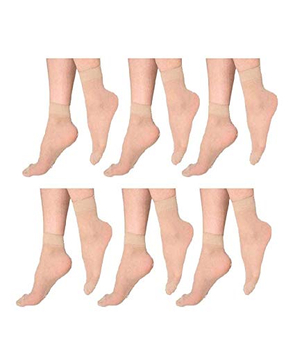B.HWomen's Synthetic Ankle Length Skin Transparent Socks With Thumb(Pack Of 10 Pair)