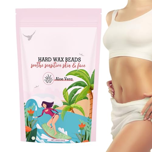 Perlas de cera - Perlas de cera | 100 g de granos orgánicos para el cuidado de la piel para las piernas mujeres hombres pecho espalda zona íntima cara cejas