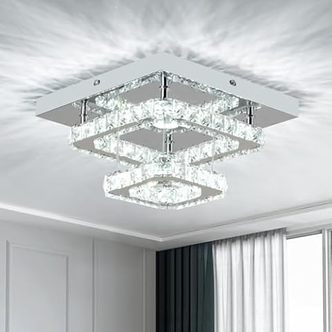 RHEAFON Crystal LED Ceiling Light Fixture Cover