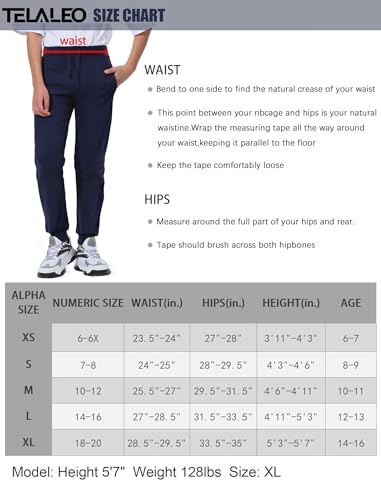 Telaleo 4 Pack Boys Sweatpants Active Athletic Jogger Pants Soft Cotton French Terry Little Big Kids L thumb #6