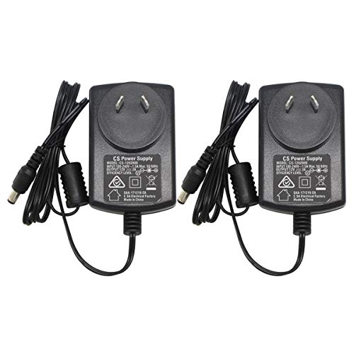 2-Pack AC to DC 12V 2A Power Supply Adapter, Plug 5.5mm x 2.1mm for CCTV Camera DVR NVR
