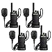 Retevis B64 Walkie Talkies for Adults, Walkie Talkie with AI Noise Remover, Handheld Mic, Six Language Switching, Noise Reduction VOX for Industry, Construction Site (Black, 2 Pair)