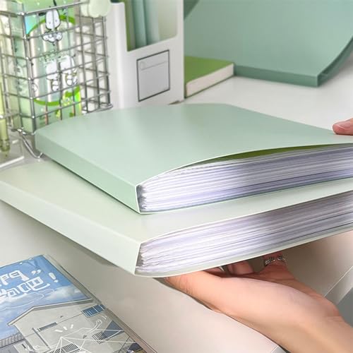 Cahier de présentation A4 plastique vert pour classer sans perforer vos documents professionnels