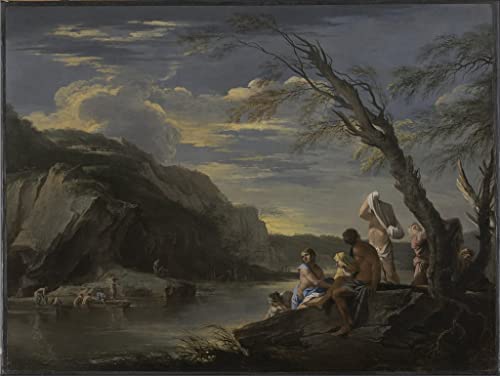Tableau Paysage Salvator Rosa : Habillez Vos Murs Vides avec un Poster d'Art Vintage 60x90cm