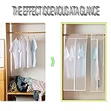 GQC Garment Clothes Dustproof Garment Rail Cover Storage Bag, PEVA Clothes Covers Protector Bags,Covers For Clothes Rails (60x50x90cm) - Image 4