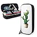 Produktbild Niedliches Kaktusleder-Federmäppchen mit Stifthalter, Briefpapier mit großer Kapazität, Kosmetiktasche, Bluetooth-Headset