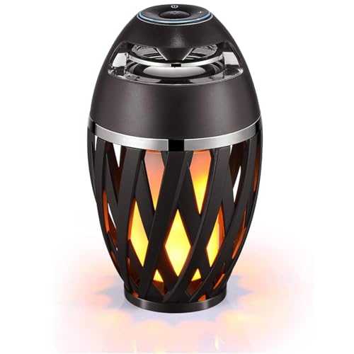 JinXiHua Led Flame Speaker Bluetooth Speakers,Dancing Flames Outdoor Indoor Portable Bluetooth Speaker &Torch Atmosphere Light for Patio Porch Garden Home Backyard Decoration