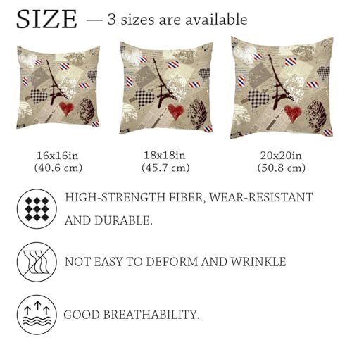 Housse de coussin vintage velours double face motif cœur romantique - 7