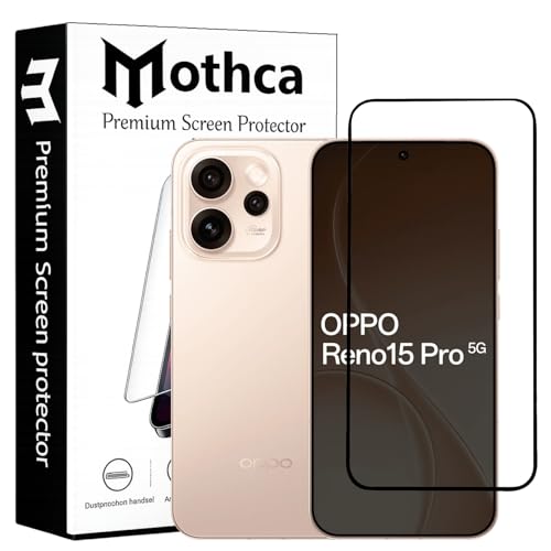 Image of Mothca Advanced Tempered Glass Screen Protector Compatible for Oppo Reno 15 Pro with Edge to Edge Coverage - Case Friendly, Anti-Scratch & Bubble-Free Installation Kit