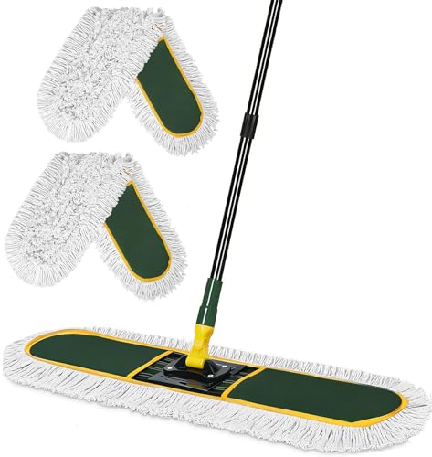 BUVE 24 Inch Commercial Dust Mop Heavy Duty Dry Wet Dust Broom
