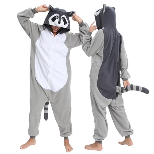 NAITOKE Halloween Adult Onesie Fleece Cosplay Pajamas for Women Men Teens
