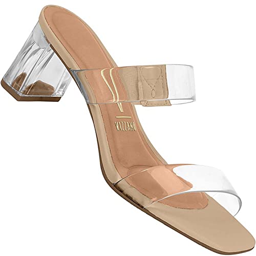 Vizzano Tamanco Salto Acrílico Tira Silicone Transparente - 6430.312 (39)