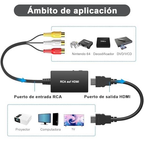 La Mejor Lista de Convertidor hdmi a rca - los más vendidos. 26 Imagen adicional