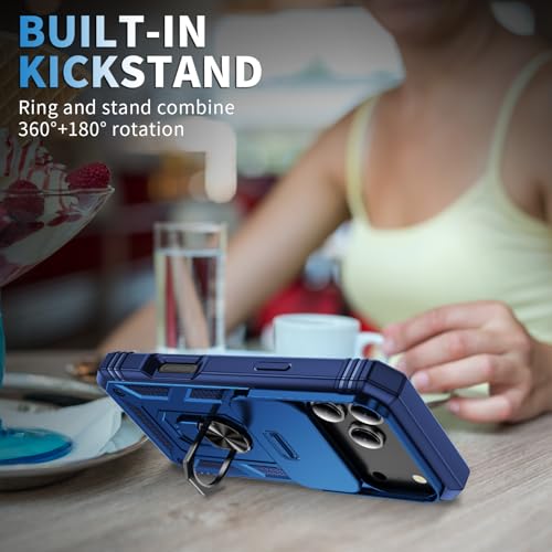 Coque Phone 17 Pro bleu antichoc protégeant l'objectif des rayures