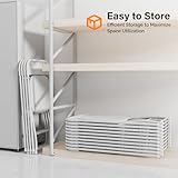 VINGLI 12 Pack White Plastic Folding Chair, Indoor Outdoor Portable Stackable Commercial Seat with Steel Frame 350lb. Capacity for Events Office Wedding Party Picnic Kitchen Dining - Image 7