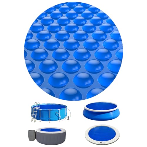 BigXwell Solar Pool Cover 6 ft Round, Hot Tub Bubble Cover 16 Mil, Heavy-Duty Bubble Blanket Retains...