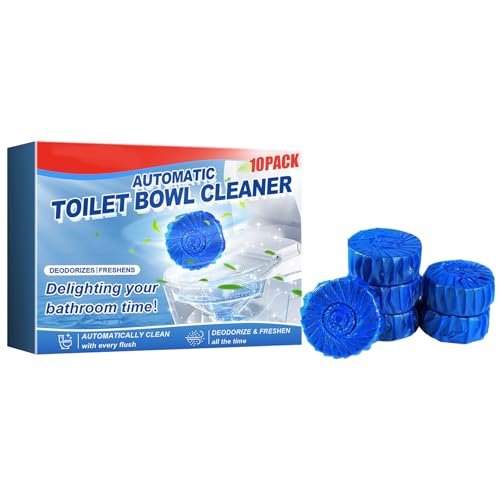Mnozreo Bloc de Toilette Encastré,Blocs de Réservoir de Toilettes,WC Eau Bleue,WC Propres Désodorisant Bleu,Tablettes de Nettoyage pour Réservoir de Chasse D'eau,10PC