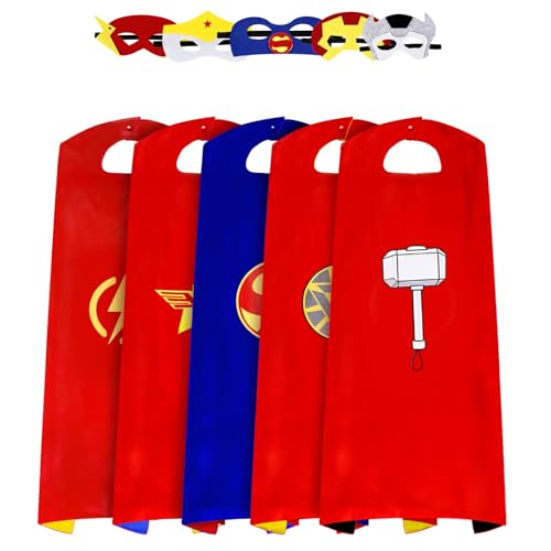 InPoTo Superhero Capes for Kids Hero Capes and Masks Fit for 4-12years old boy and girls Dress up and Holiday Costumes. (Classic)