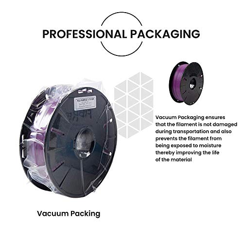 Image of Tesseract Premium PLA + 1.75mm 3D Printing Filament | Dimensional Accuracy + /- 0.03mm | Compatible with Most FDM Printers | 1 KG 3D Printer Filament - PLA Purple (Quantity 1)