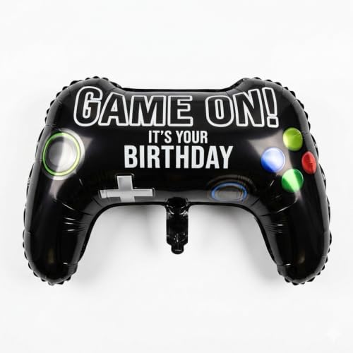 Image of Party Port 25 inch Video Game Joystick Foil Balloon Birthday Theme Party Decorations Celebrations, Anniversary Event Festive Bouquet Balloons (Pack of 2)