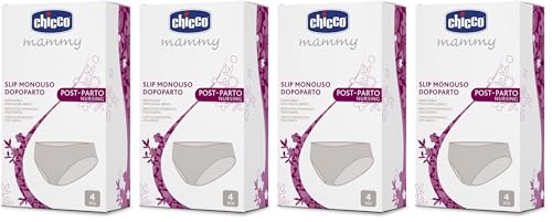 Chicco Mammy Bragas Monouso Elasticas y Transpirables, Cuatro Unidades Grandes, Talla L
