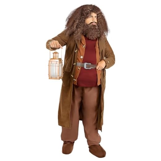 Funidelia | Disfraz de Hagrid - Harry Potter para hombre Magos, Harry Potter, Hogwarts - Disfraz para adultos y divertidos accesorios para Fiestas, Carnaval y Halloween - Talla L-XL - Marrón