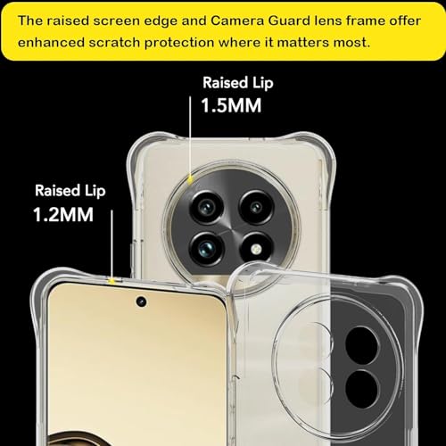 Image of REALCASE Silicone Realme 13 Pro / 13 Pro Plus 5G Back Cover Case, Scratch Resistant Protective Crystal Clear Transparent Shock Proof Bumper Back Cover Case for Realme 13 Pro / 13 Pro Plus 5G