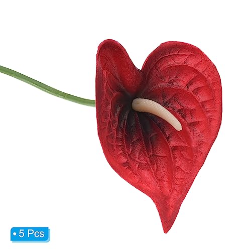 PATIKIL 13" Artificial Anthurium Lily Flowers - Image 3